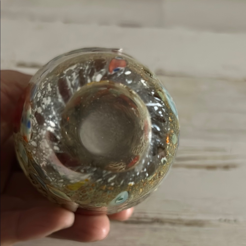 Murano Millefiori Glass Red Vase - Picture 5 of 6